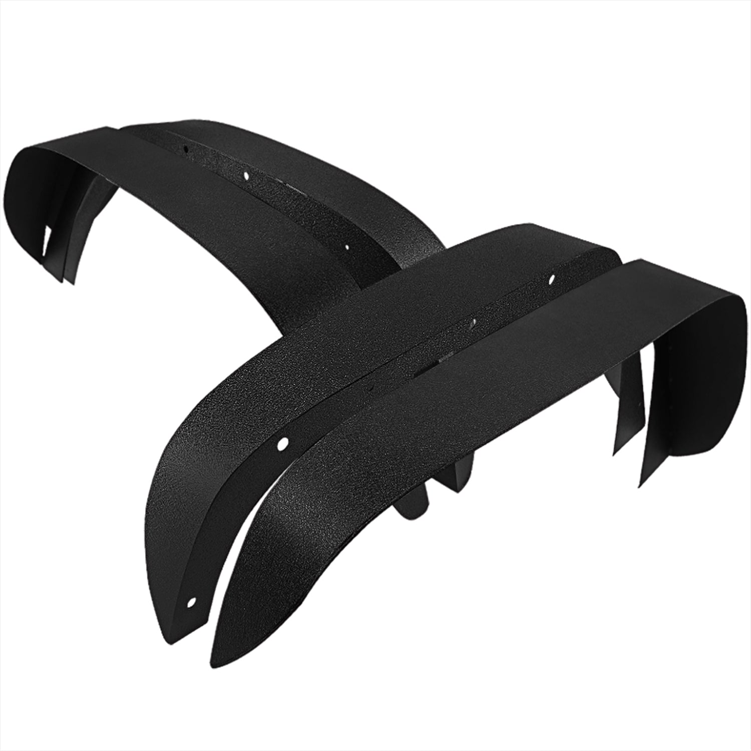 2007-2017 Jeep Wrangler JK Black Textured Steel Flat Fender Flares