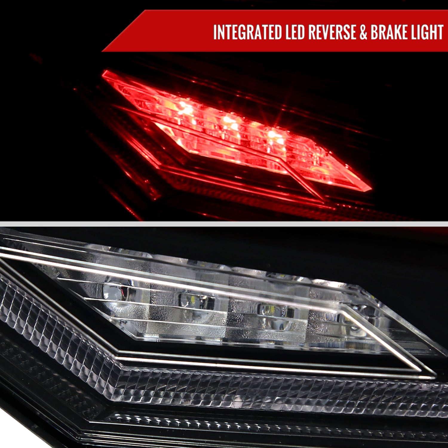 2018-2022 Toyota Camry LED Tail Lights Sequential Signal Lamps Jet Black/Clear