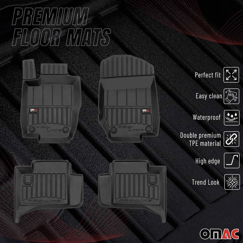 2005-2011 Mercedes M Class W164 Premium Floor Mats Liners Full Set All Weather Heavy Duty Black