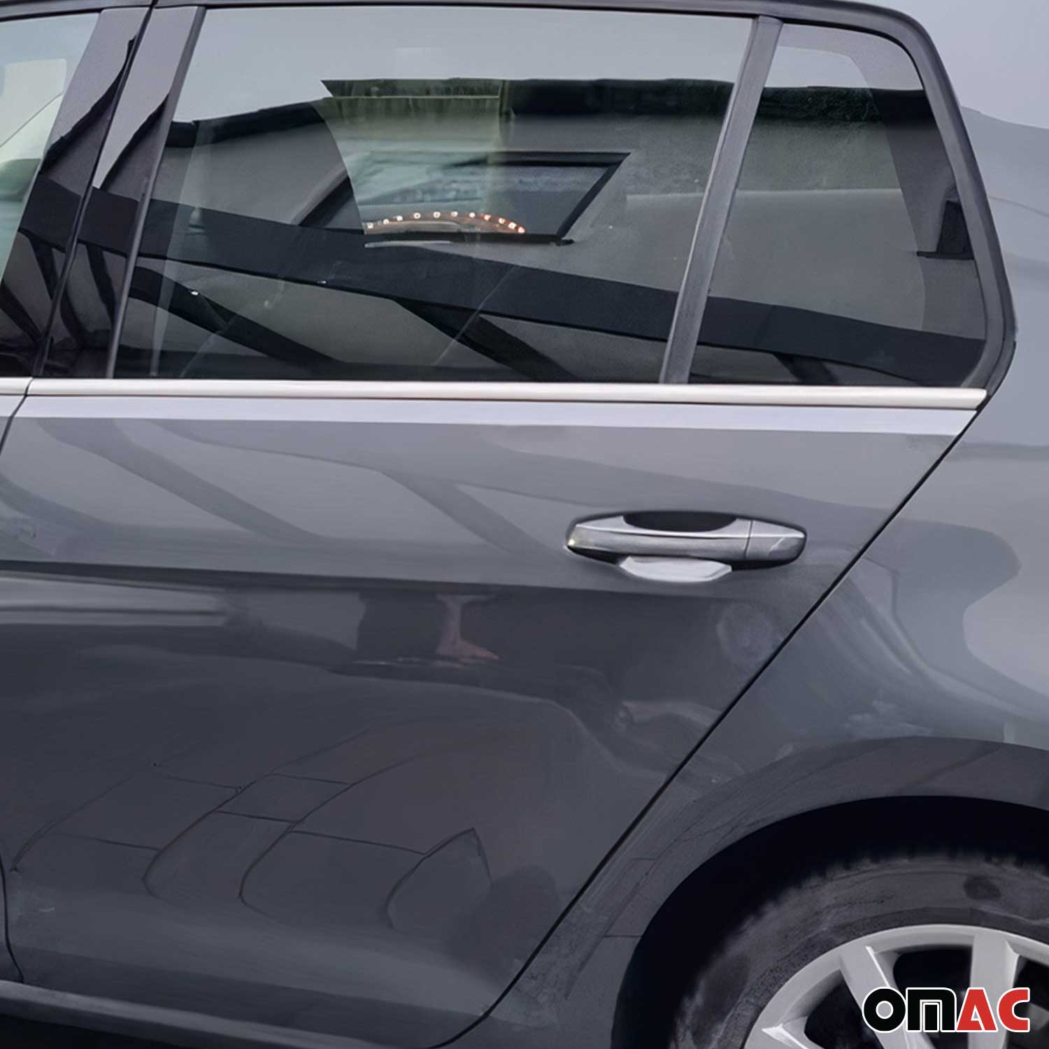 2015-2021 VW Golf Mk7 Window Molding Trim Streamer Stainless Steel Silver 4 Pcs