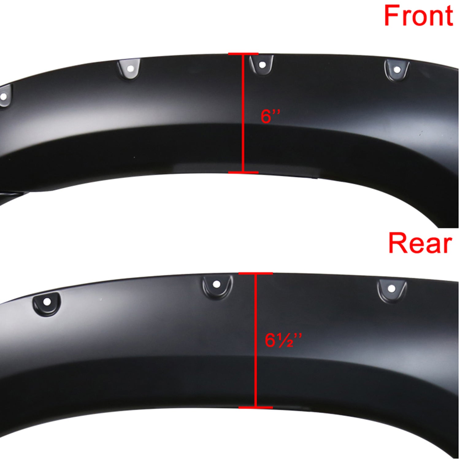 2012-2015 Toyota Tacoma Fleetside 6" Long Bed Rivet Style Fender Flares