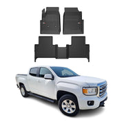2015-2022 GMC Canyon CrewCab Premium Floor Mats Liners Full Set All Weather Heavy Duty