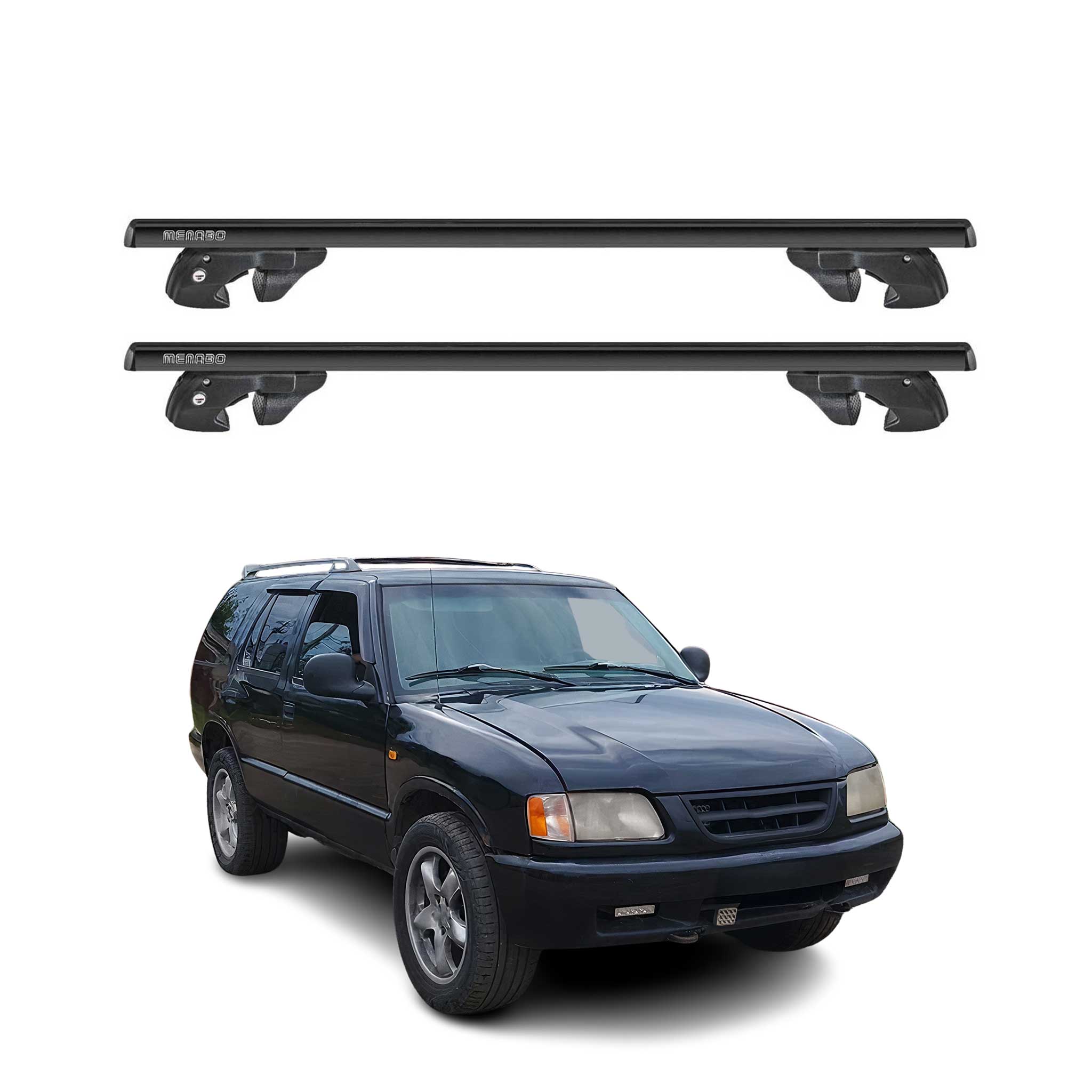 1995-2005 Chevrolet Blazer Roof Rack Cross Bars Black