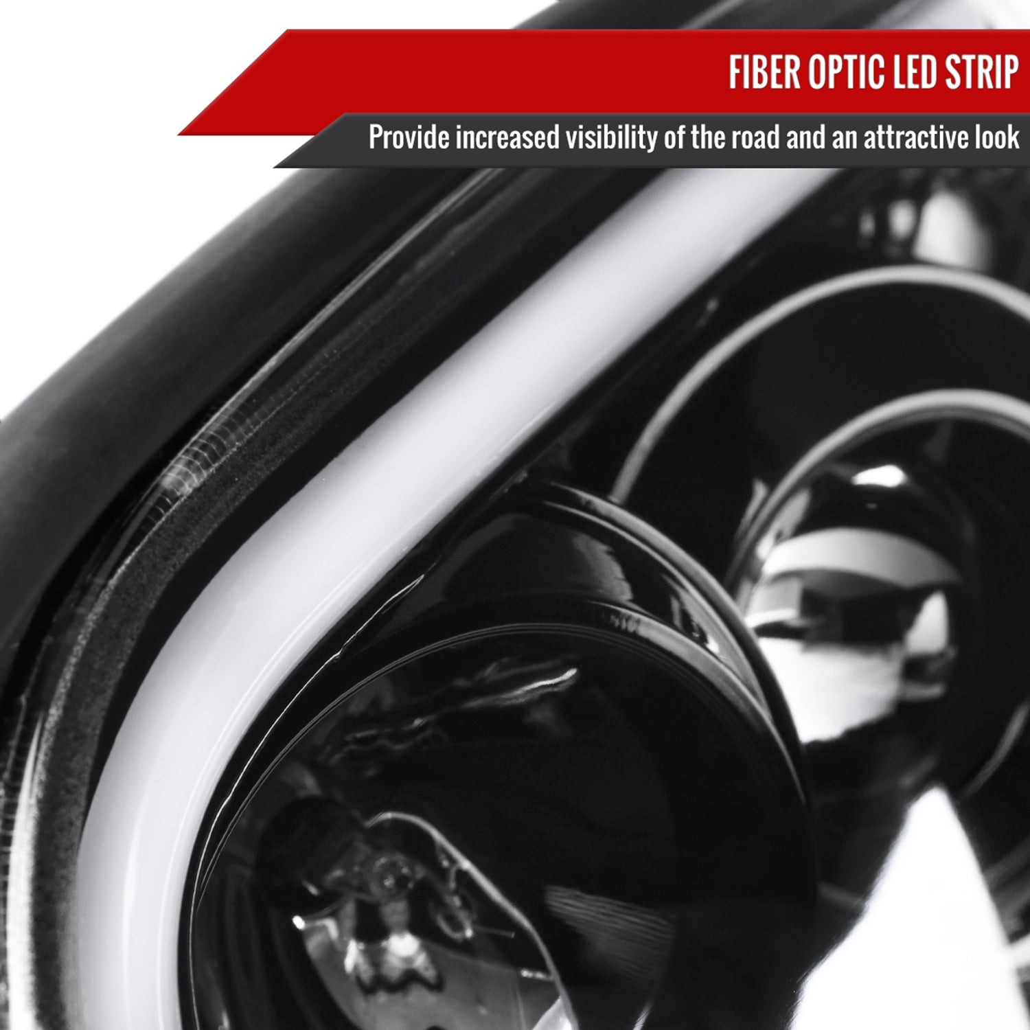 2004-2005 Subaru Impreza WRX/STI Outback Projector Headlights LED Light Black