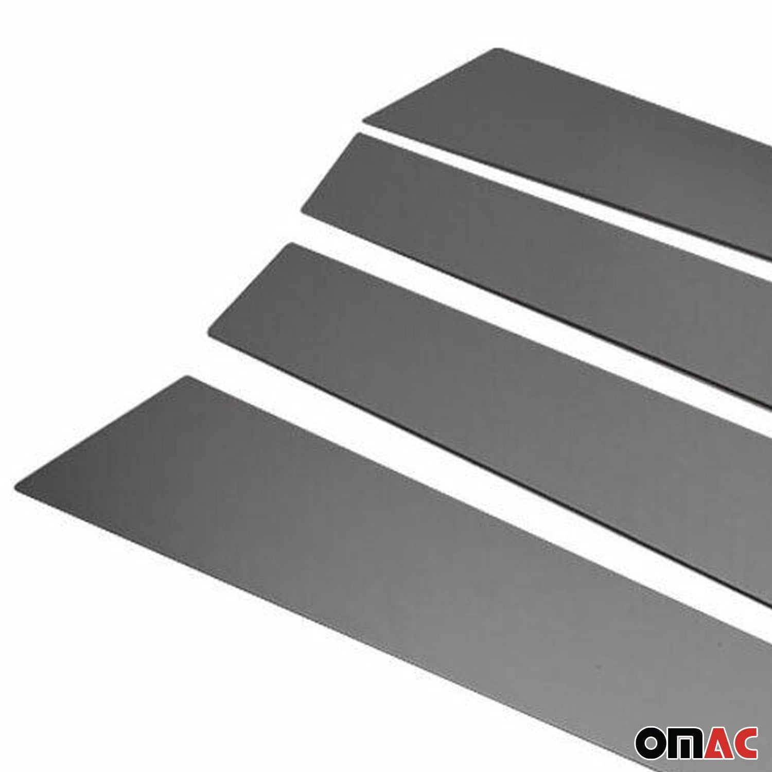 2011-2016 Mini Countryman R60 Window B Pillar Posts Door Trim Stainless Steel Dark 4x