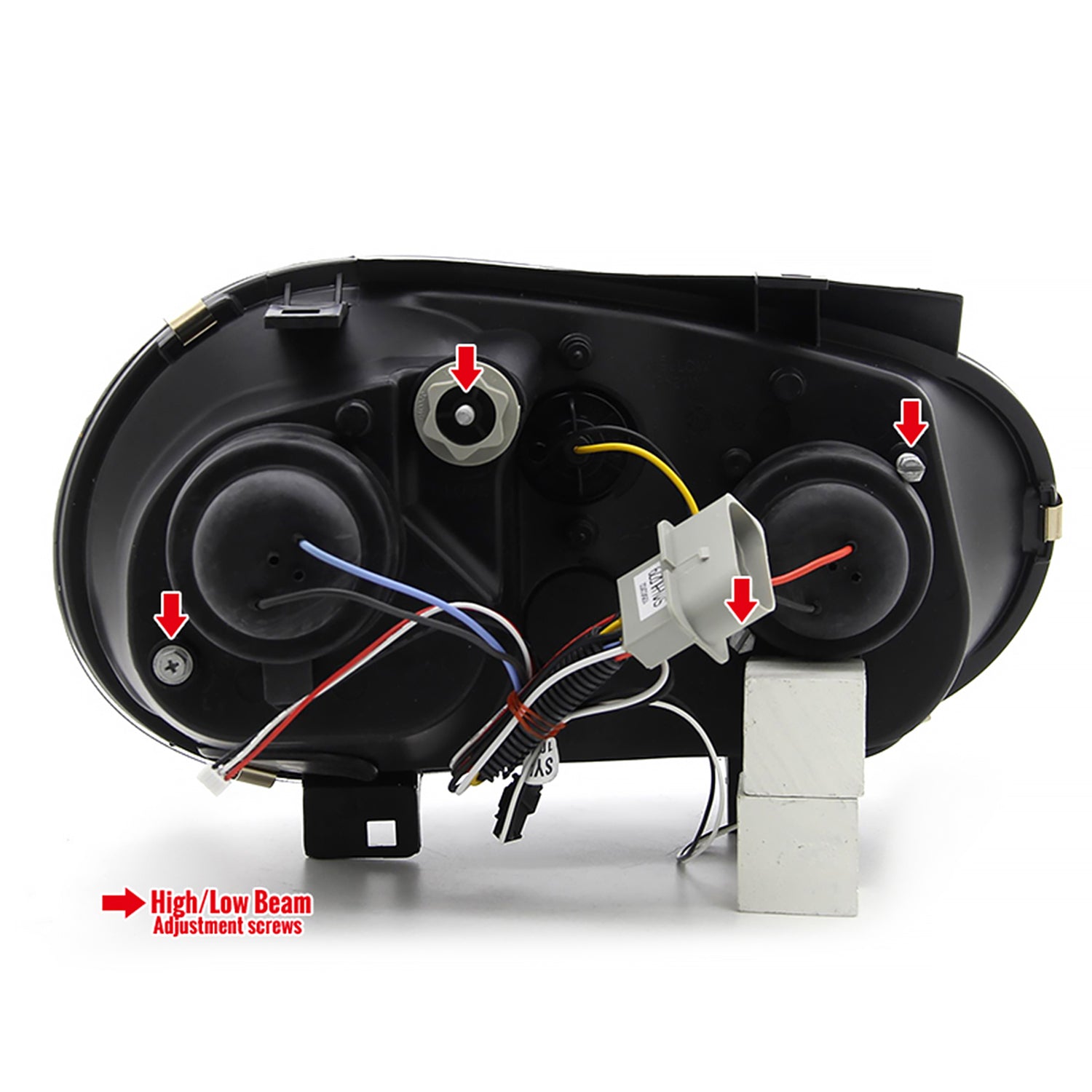 1999-2006 VW Golf Mk4 GTI/R32 Cabrio Projector Headlights R8 LED Light Black