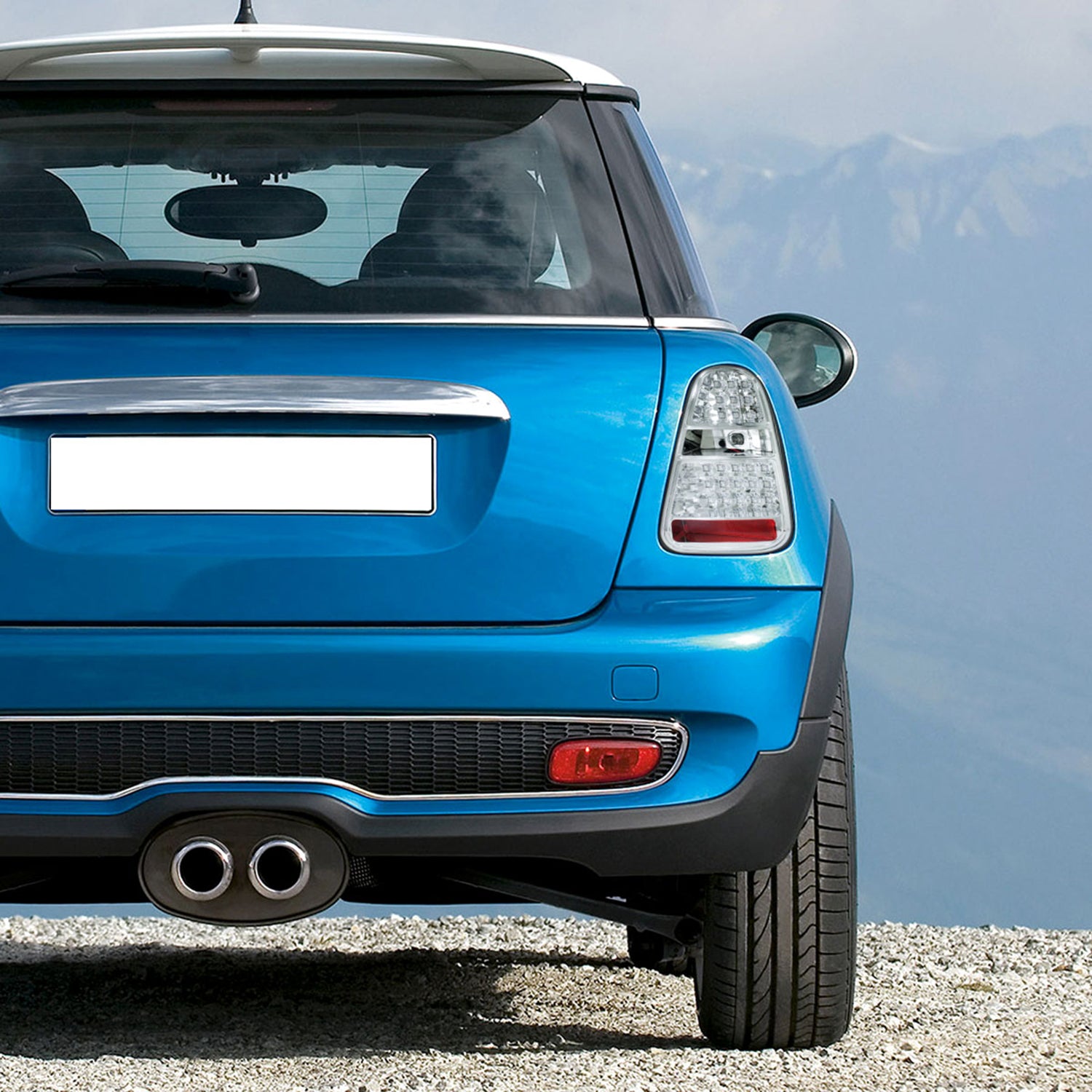 2005-2006 Mini Cooper S LED Tail Lights Chrome Housing/Clear Lens