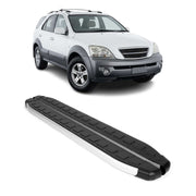 2003-2009 Kia Sorento Running Boards Side Steps Silver & Black