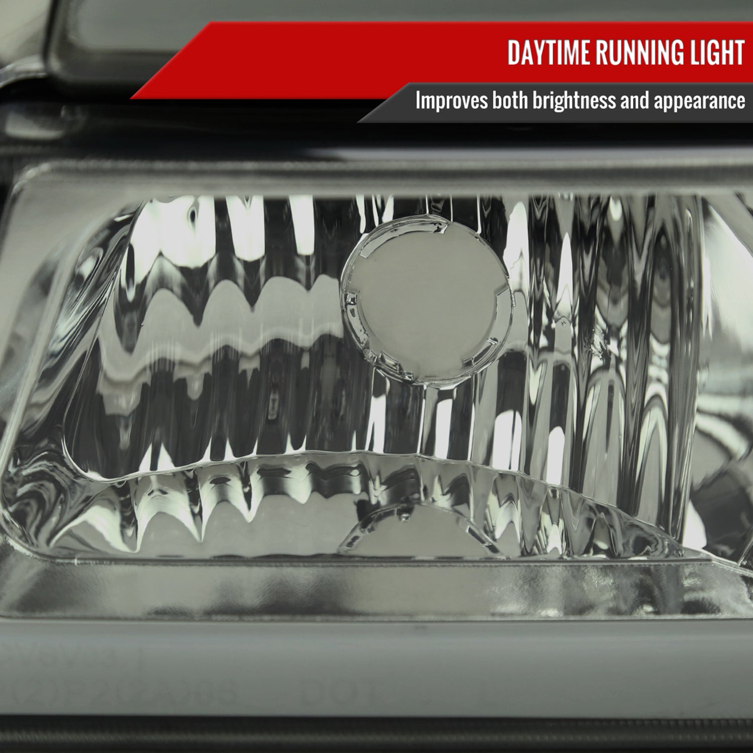 2003-2007 Chevy Silverado /02-2006 Avalanche LED Bar Headlights Chrome Smoke