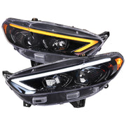 2013-2016 Ford Fusion Sequential Turn Signal Projector Headlights Black