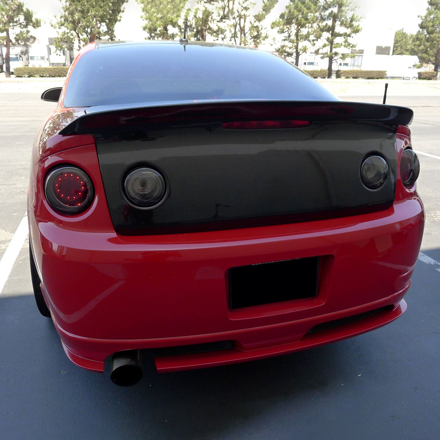 2005-2010 Chevy Cobalt Coupe LED Tail Lights & Reverse Lights Chrome/Red Smoke