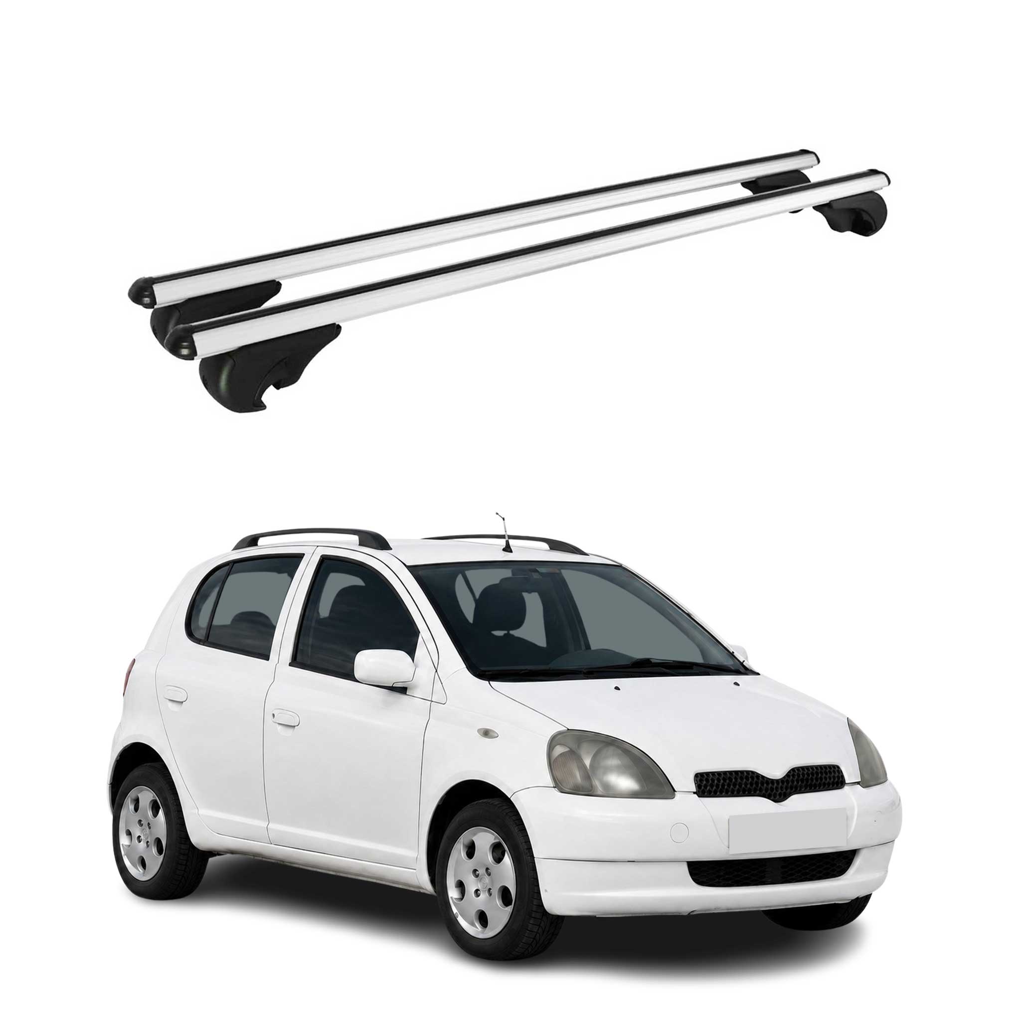 Roof Rack Cross Bars Carrier for Toyota Echo Hatchback 2004-2005 TÜV Gray 2x