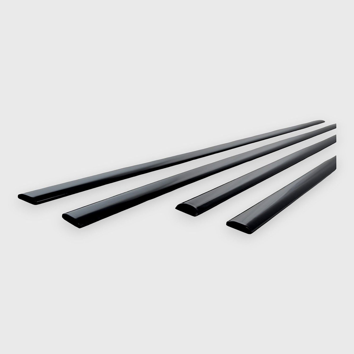 2014-2025 Chevrolet Silverado 1500 Side Door Molding Trim Set Gloss Black 4Pcs ABS Plastic