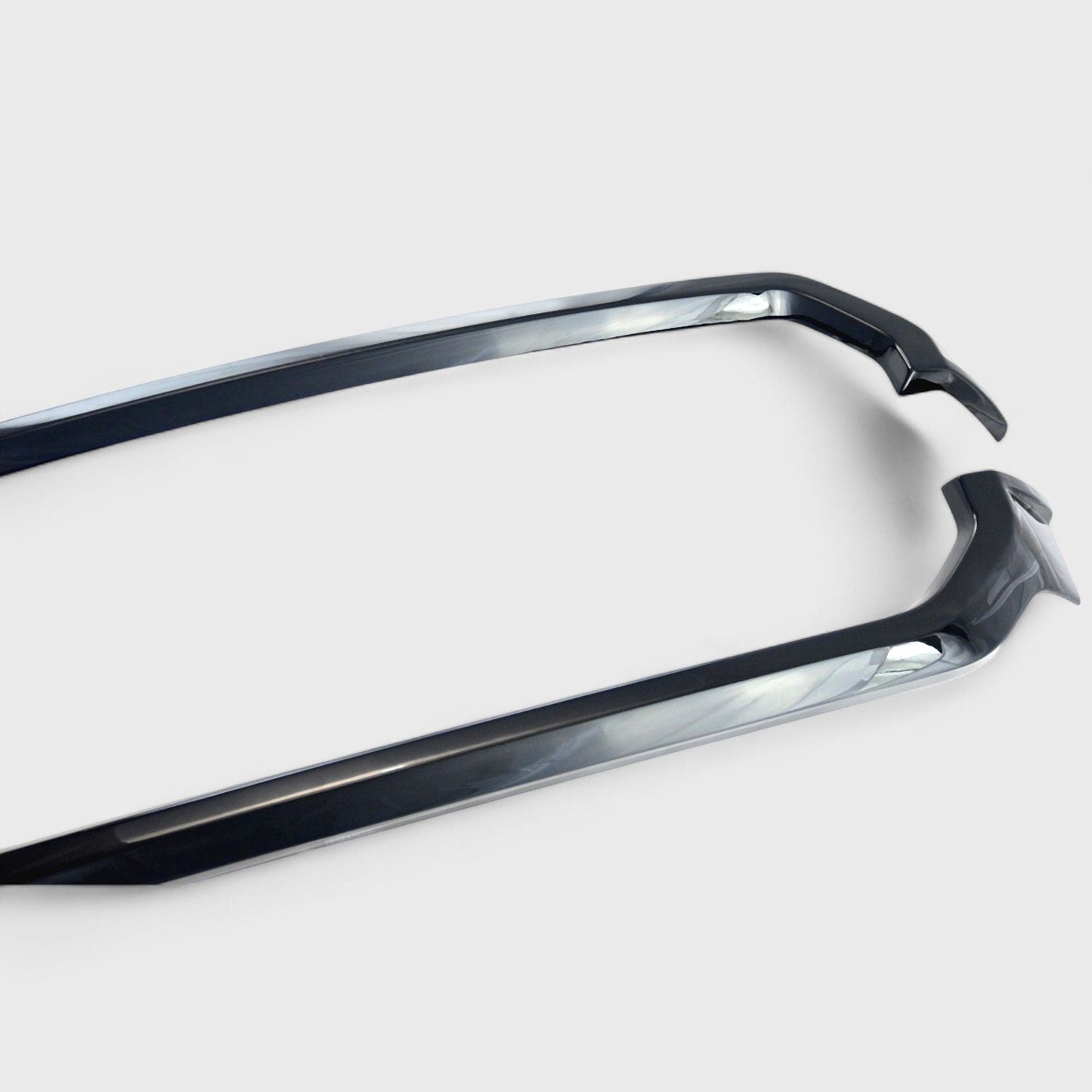 2021-2023 Ford F-150 Grille Overlay Gloss Black 2Pcs ABS Plastic