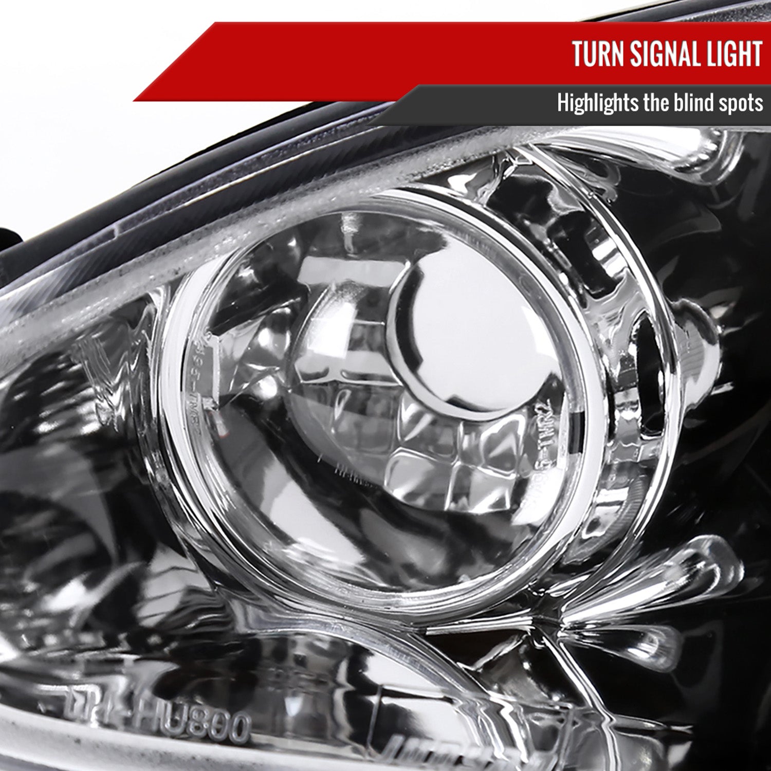 2001-2005 Mazda Miata MX-5 Dual Halo Projector Headlights Chrome/Clear Lens