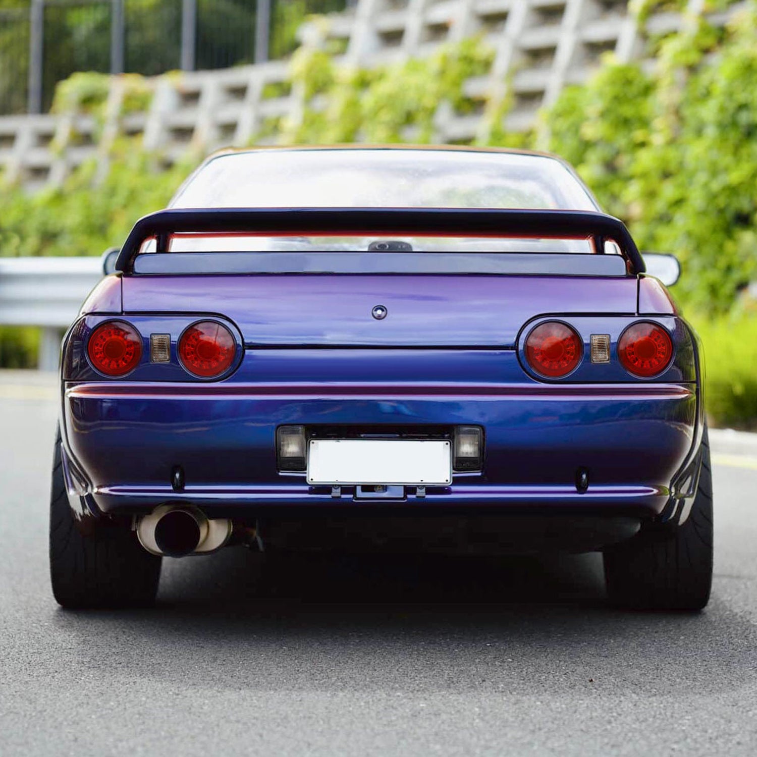 1989-1994 Nissan Skyline GT R32 JDM Red LED Tail Lights Chrome/Red Lens