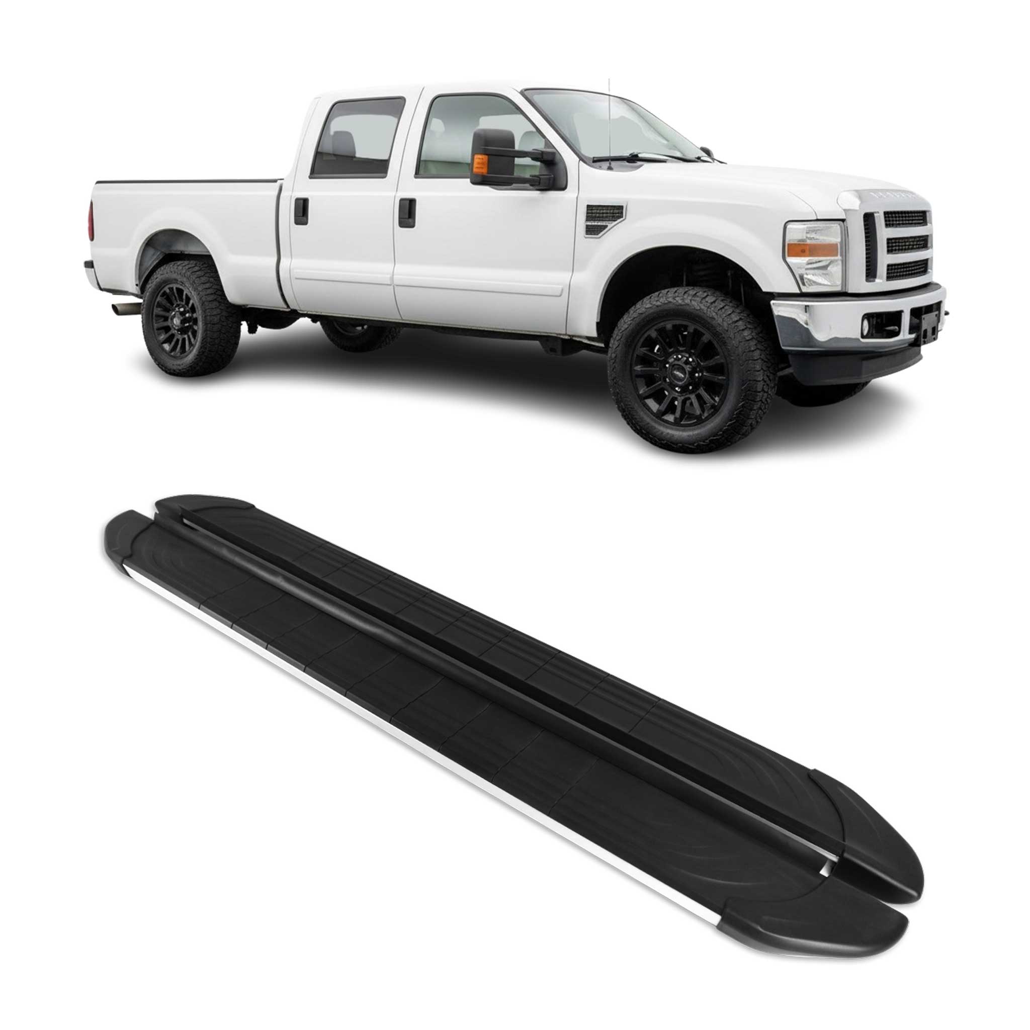 1999-2016 Ford F250/350/450/550 Nerf Bar Side Step Running Boards Aluminum 2Pcs