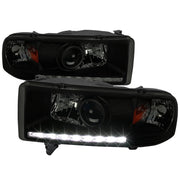 1994-2001 Dodge RAM 1500/ 1994-2002 RAM 2500 3500 Projector Headlights LED Black