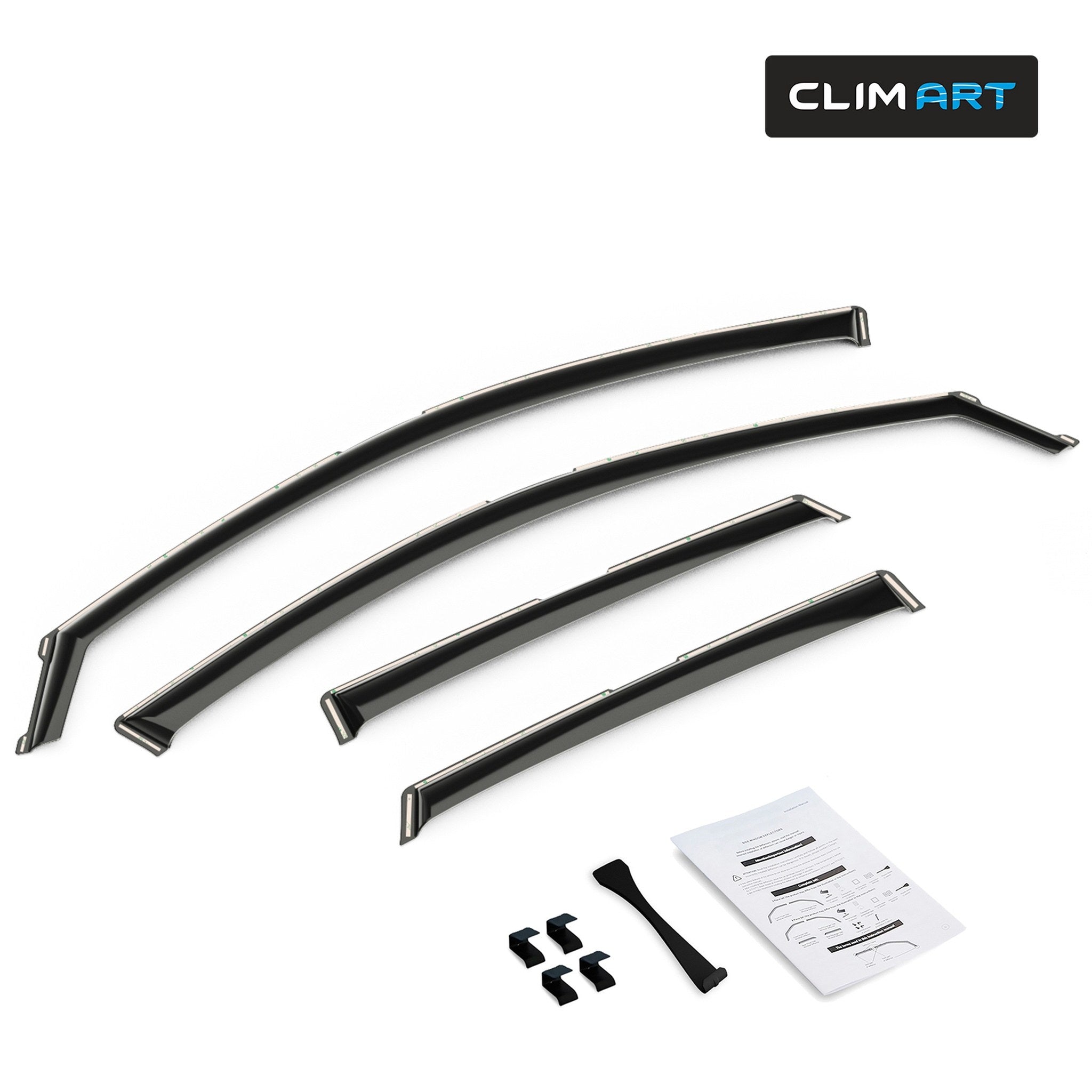Clim Art Wind Deflectors for Audi Q3 2019-2026 In-channel Dark Smoke 4Pcs