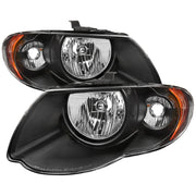 2005-2007 Chrysler Town & Country Factory Replacement Headlights Matt Black