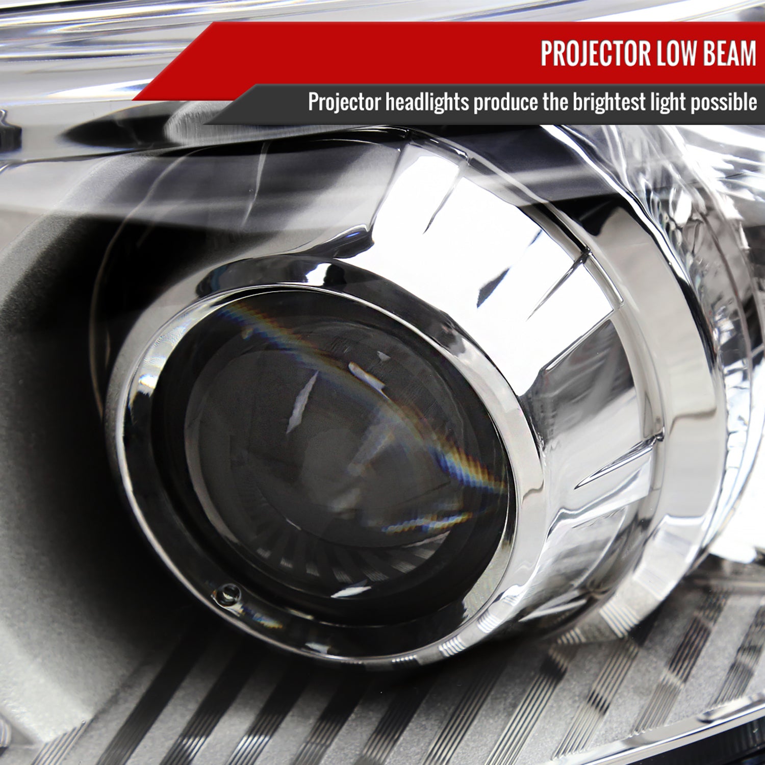 2011-2020 Toyota Sienna Projector Headlights Chrome Housing/Clear Lens