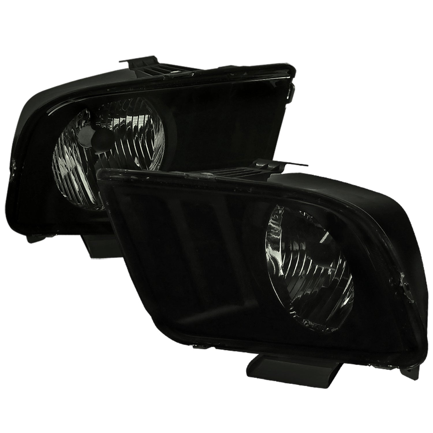 2005-2009 Ford Mustang Factory Style Headlights Black Housing/Smoke Lens