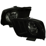 2005-2009 Ford Mustang Factory Style Headlights Black Housing/Smoke Lens