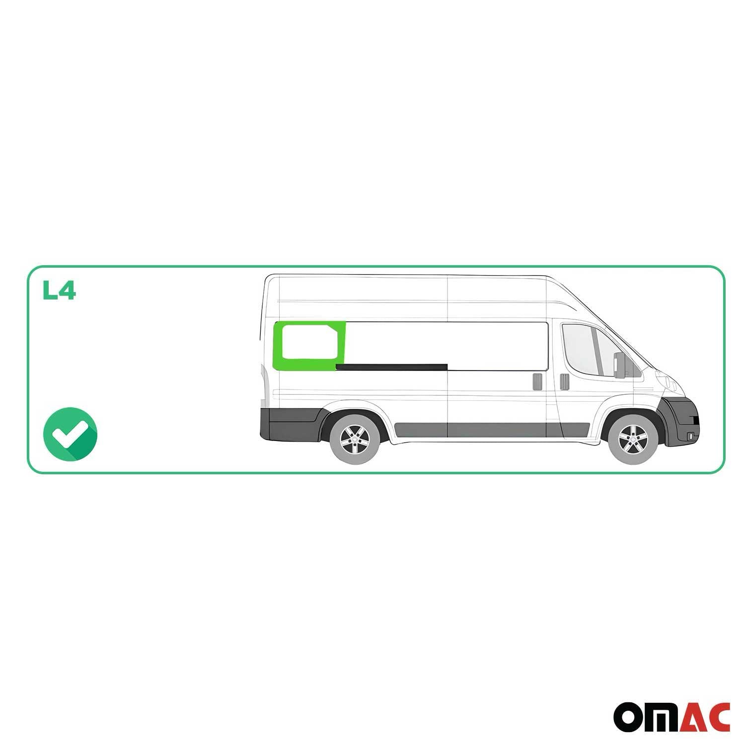 2014-2026 RAM ProMaster Window Glass Fit Kit Rear Right Side Sliding Door L4