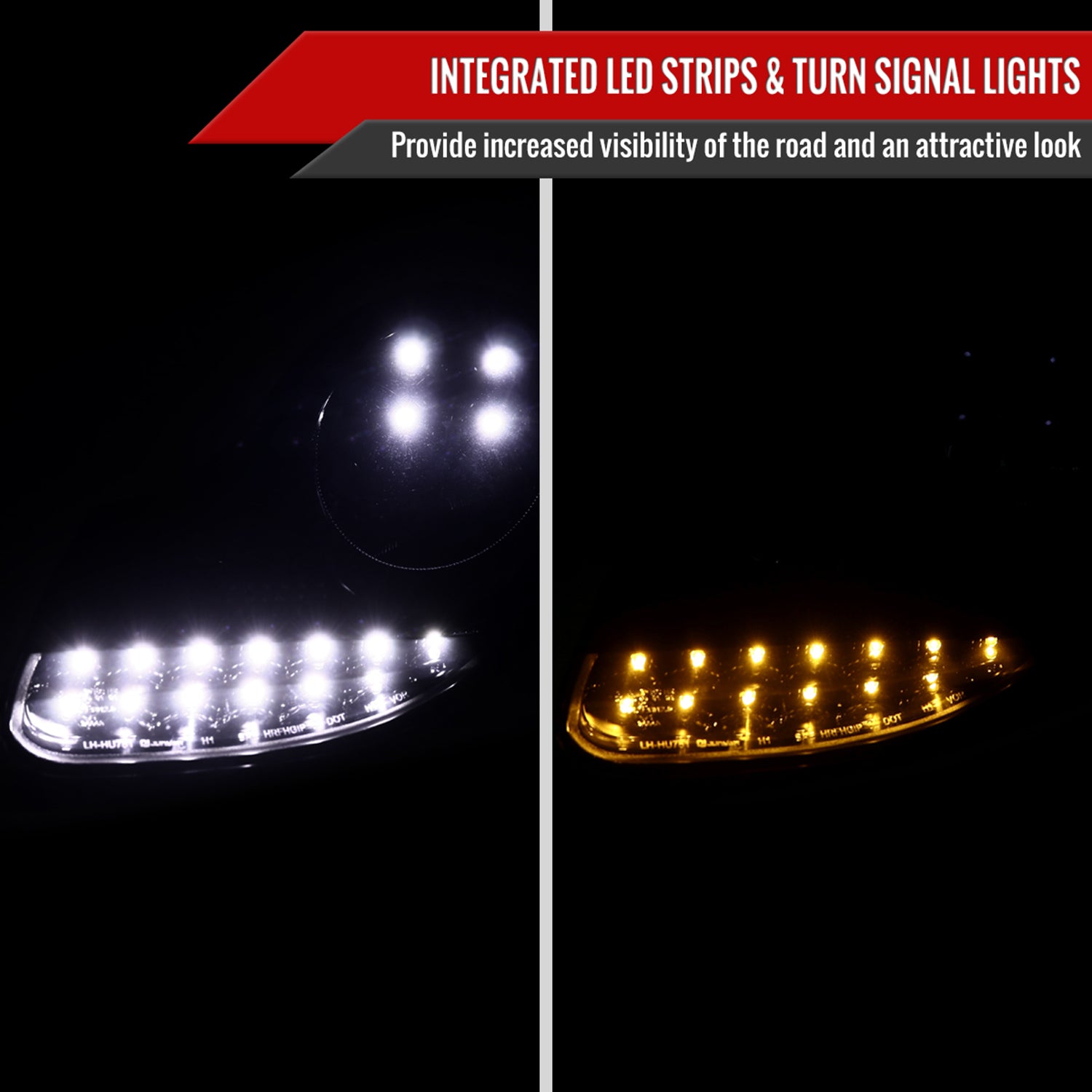 1997-2004 Porsche Boxster 986/911 996 LED Headlights Signal Lights Black