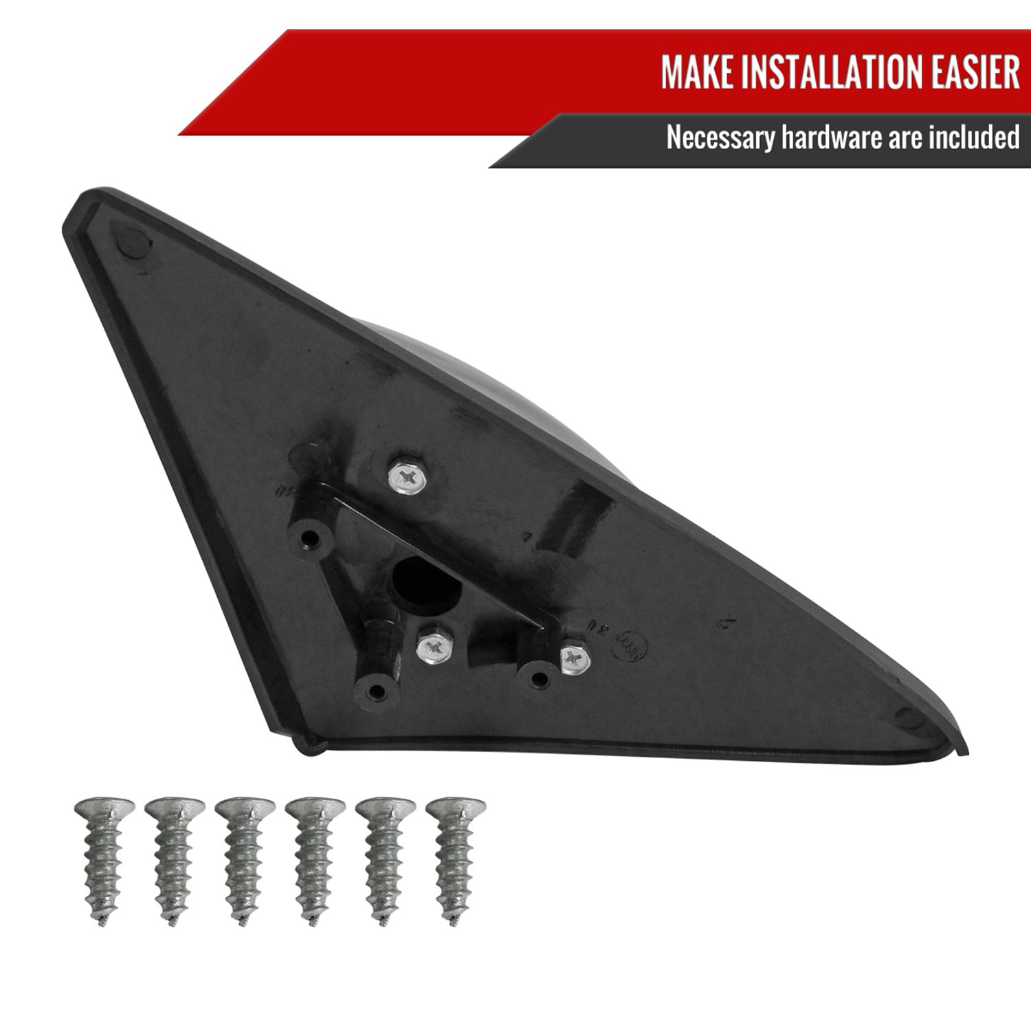 1996-2000 Honda Civic Coupe/Hatchback Black Manual Adjustable Spoon Mirrors