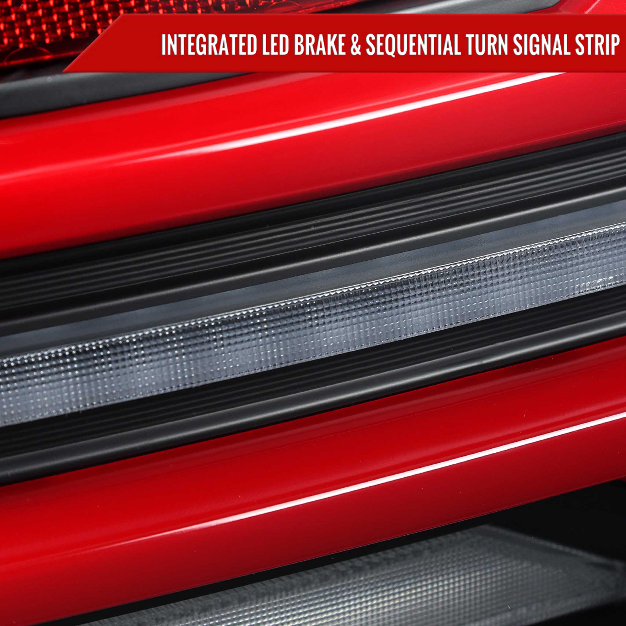 For Subaru WRX STi 015-2021 LED Tail Light Sequential Red Signal Matte Black Clear Brake Reverse Strip