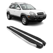 2005-2009 Hyundai Tucson Running Boards Side Steps Silver & Black