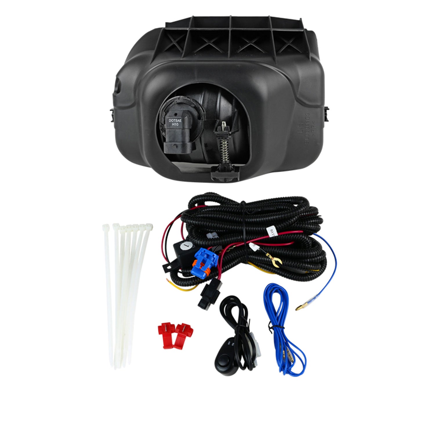 2002-2007 Chevy Silverado/Avalanche H10 Fog Lights Wiring Kit Chrome/Clear