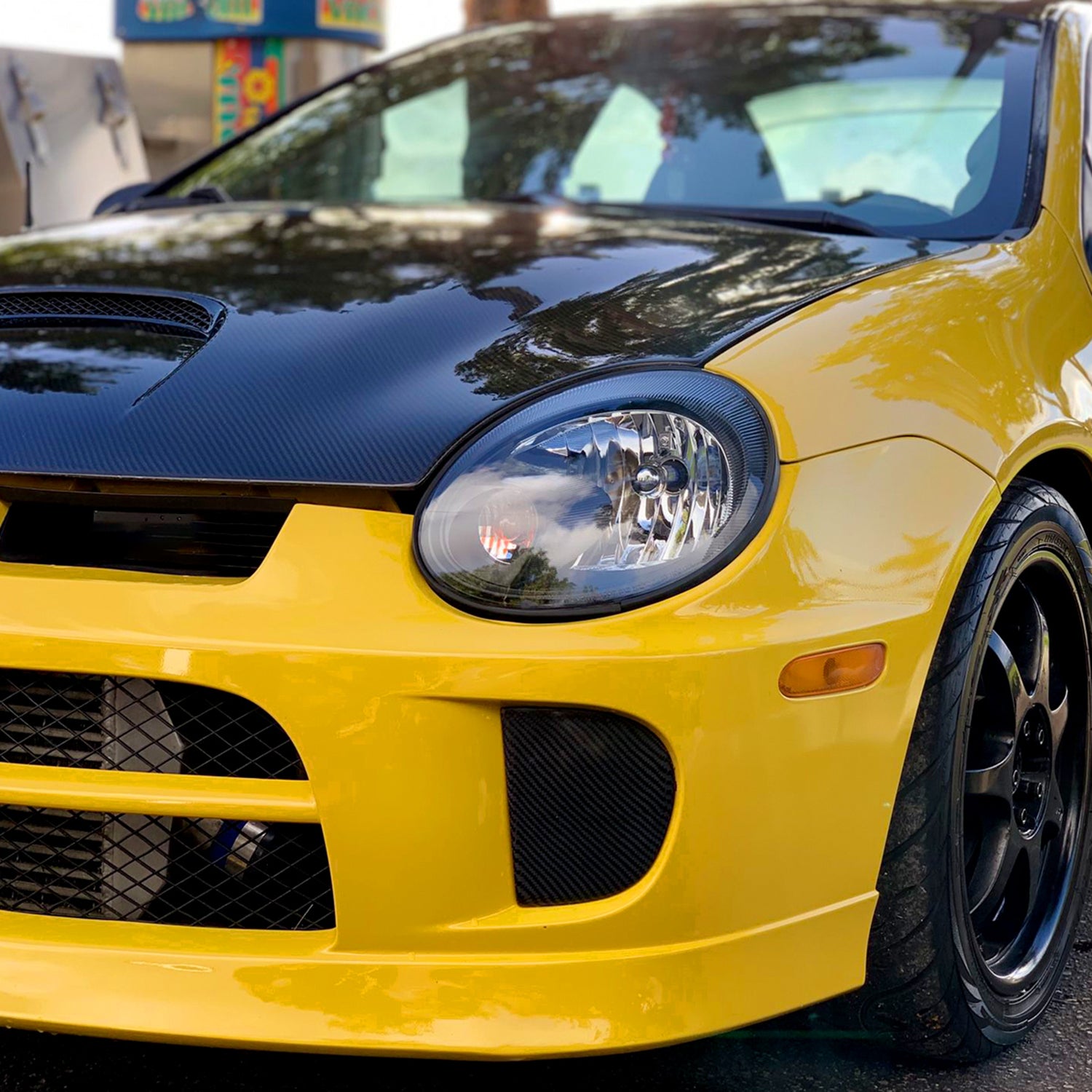 2003-2005 Dodge Neon Factory Style Headlights Matte Black Housing/Clear Lens