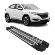 2016-2022 Honda HR-V Running Boards Side Steps Silver & Black
