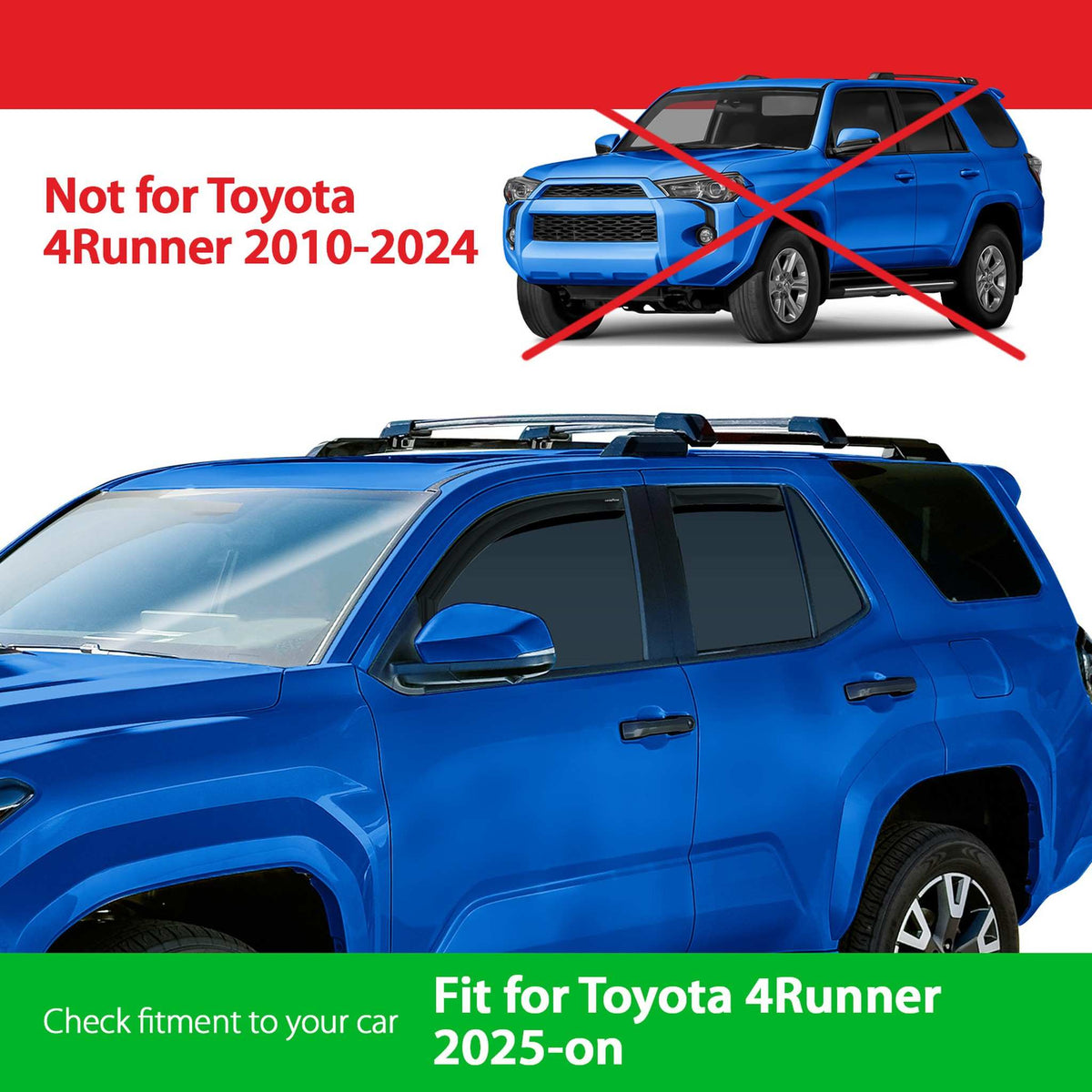 Goodyear Wind Deflectors for Toyota 4Runner 2025-2026 Premium Smoke 4Pcs