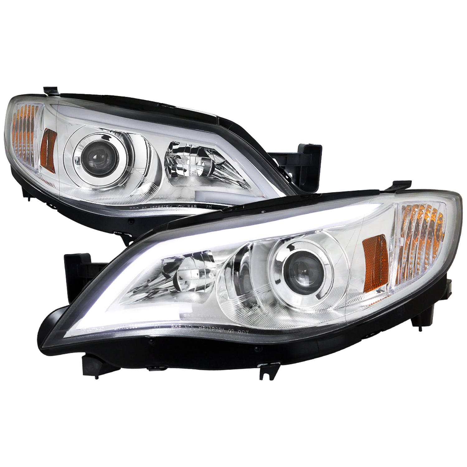 2008-2014 Subaru Impreza WRX/ 08-2011 Outback Sport LED Bar Headlights Chrome