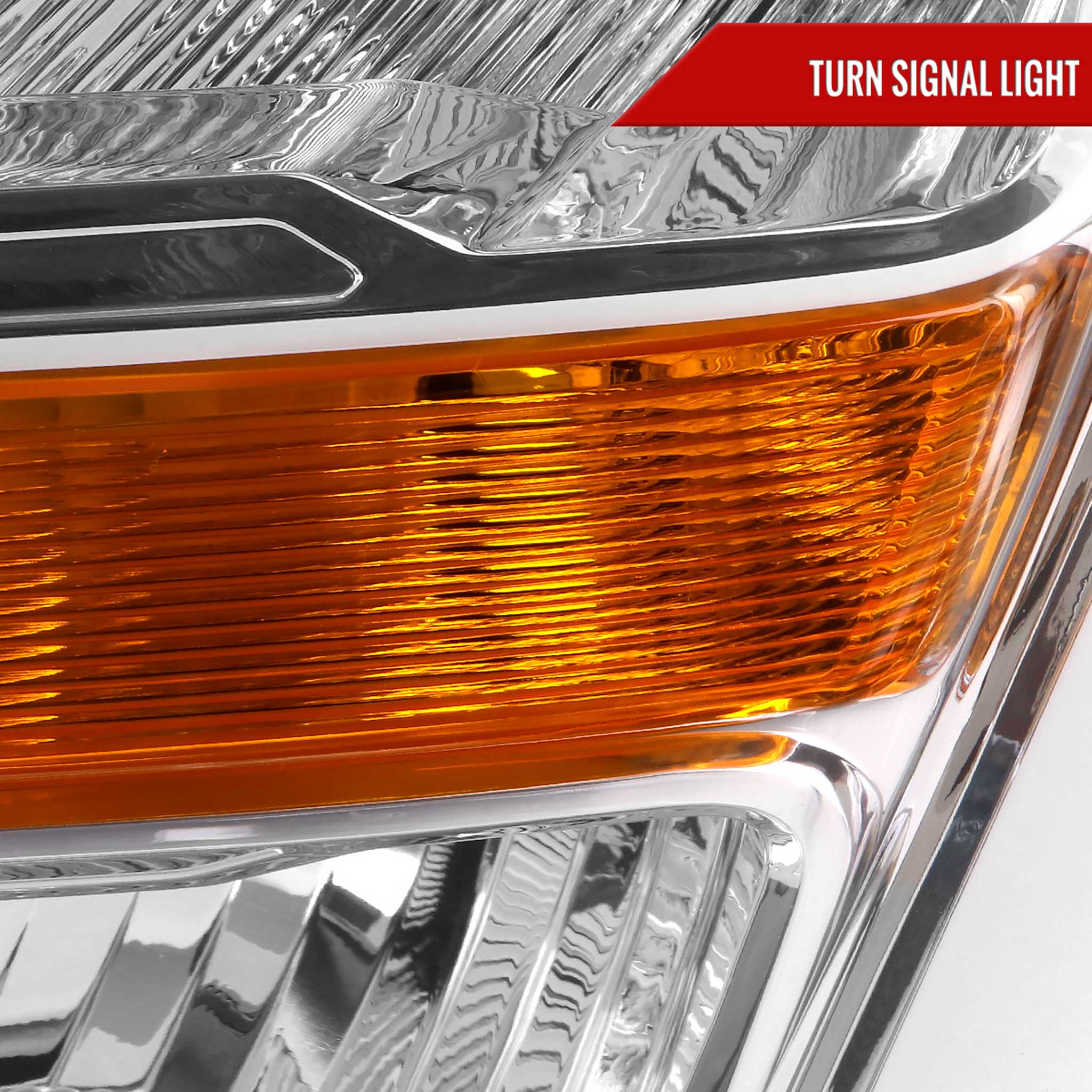 For Ford F-150 2021-2023 Factory Style Headlight (Chrome Housing / Clear Lens )