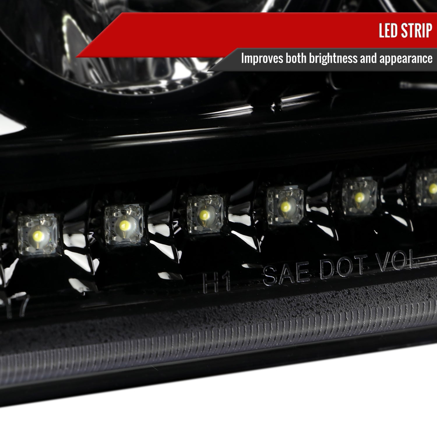 2001-2011 Ford Ranger Projector Headlights LED Light & LED Signal Jet Black