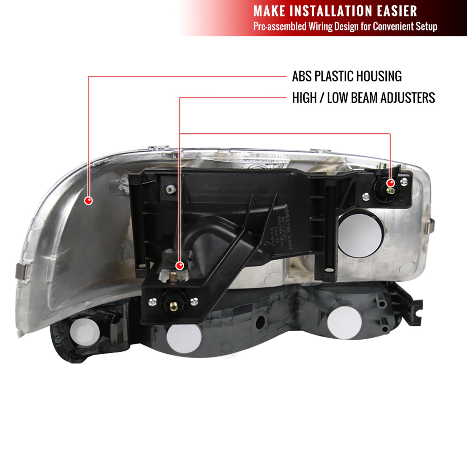 1999-2007 GMC Sierra/ Yukon/Yukon XL Factory Crystal Headlights Amber & Chrome