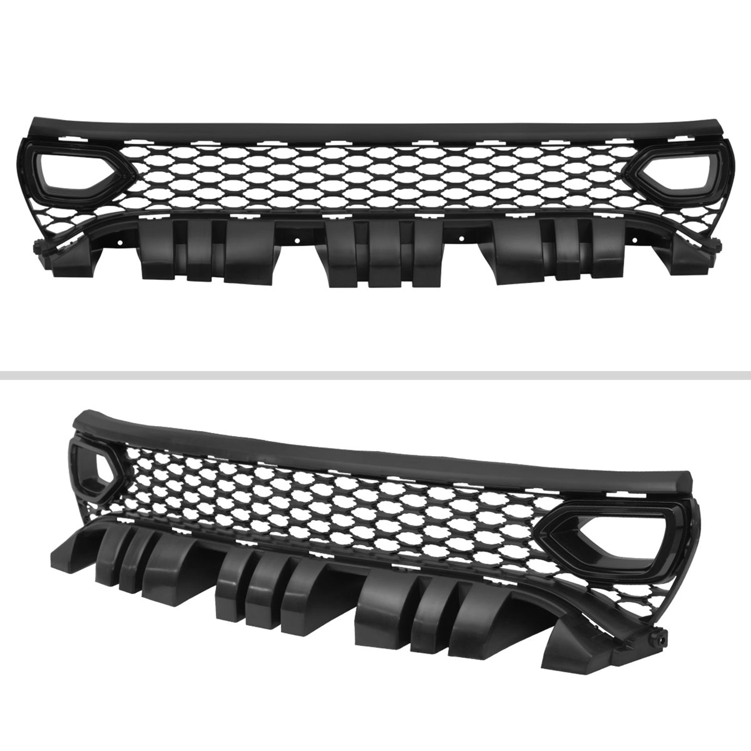 2015-2022 Dodge Charger SRT/RT/GT/ Black Dual Snorkel Front Upper Grille