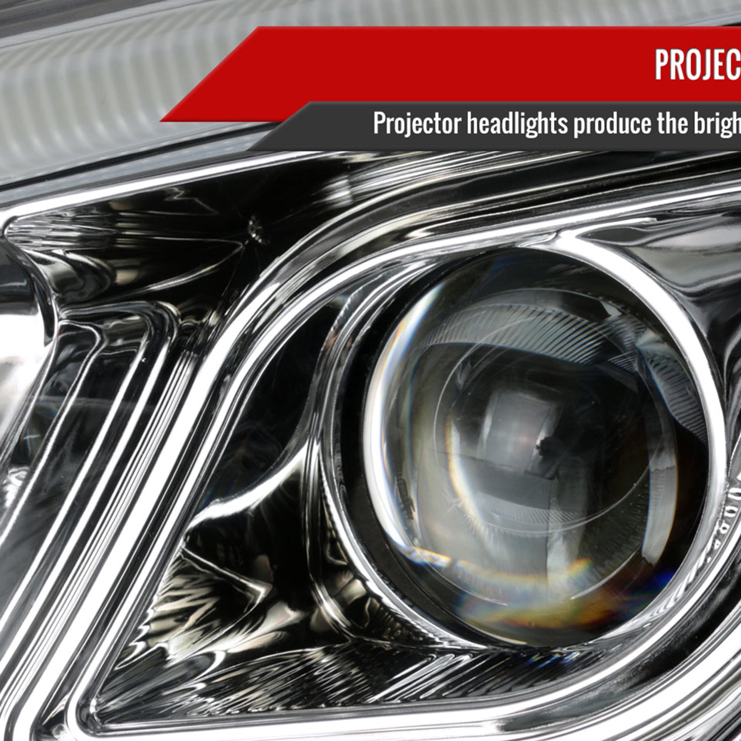 2007-2011 Honda CRV LED Bar Projector Headlights Chrome Housing/Clear Lens