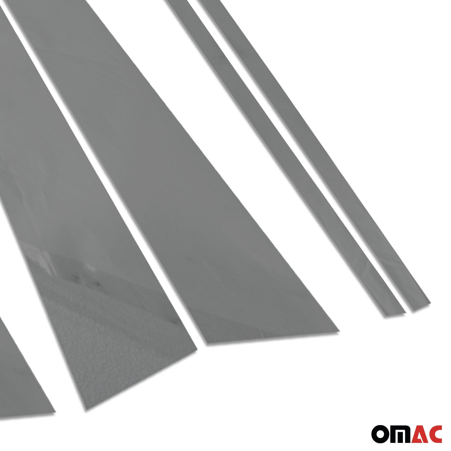 2008-2015 Land Rover LR2 Window B Pillar Posts Door Trim Cover Stainless Steel Dark 6x