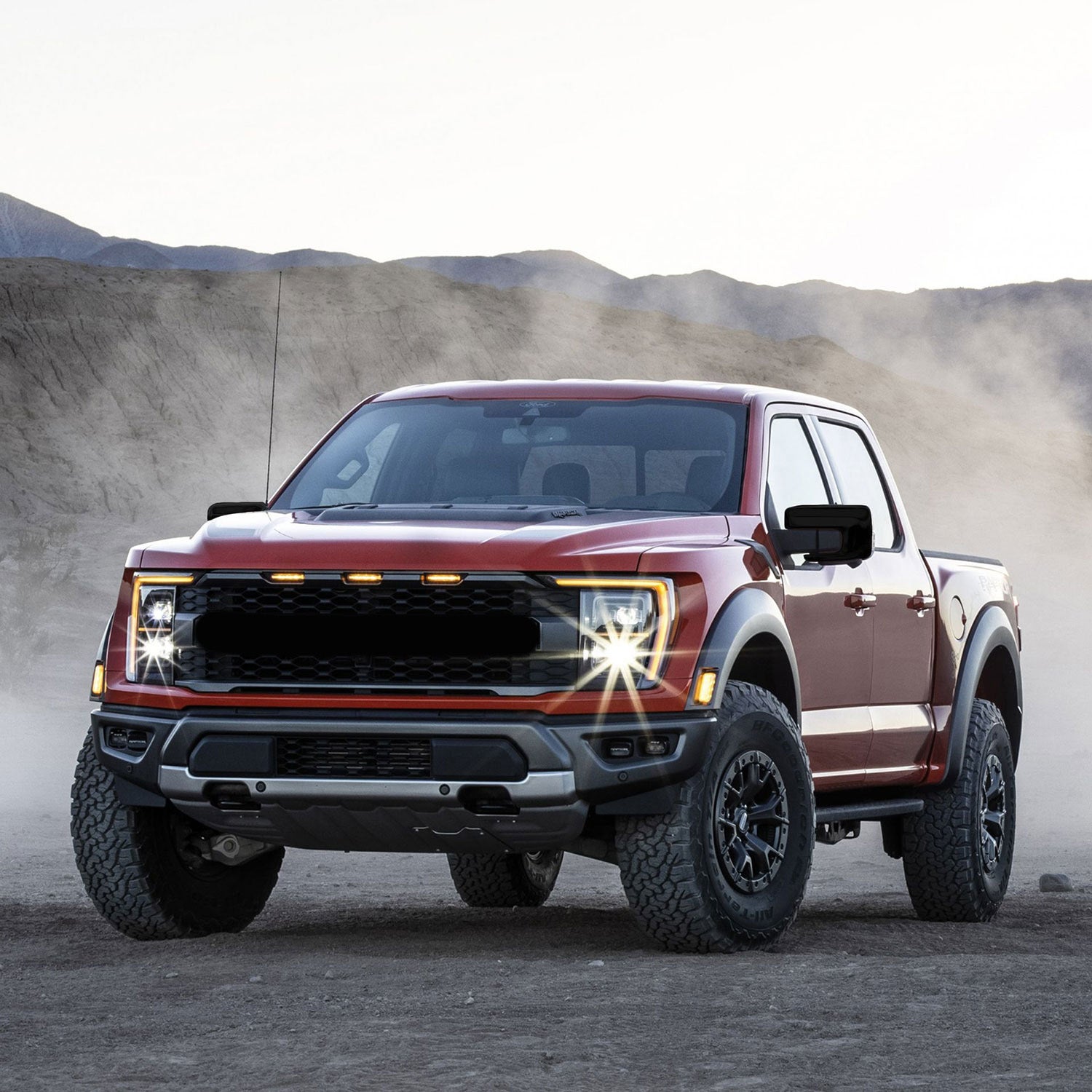 2021-2024 Ford F-150 Mirror Cover Caps Gloss Black 2Pcs ABS Plastic