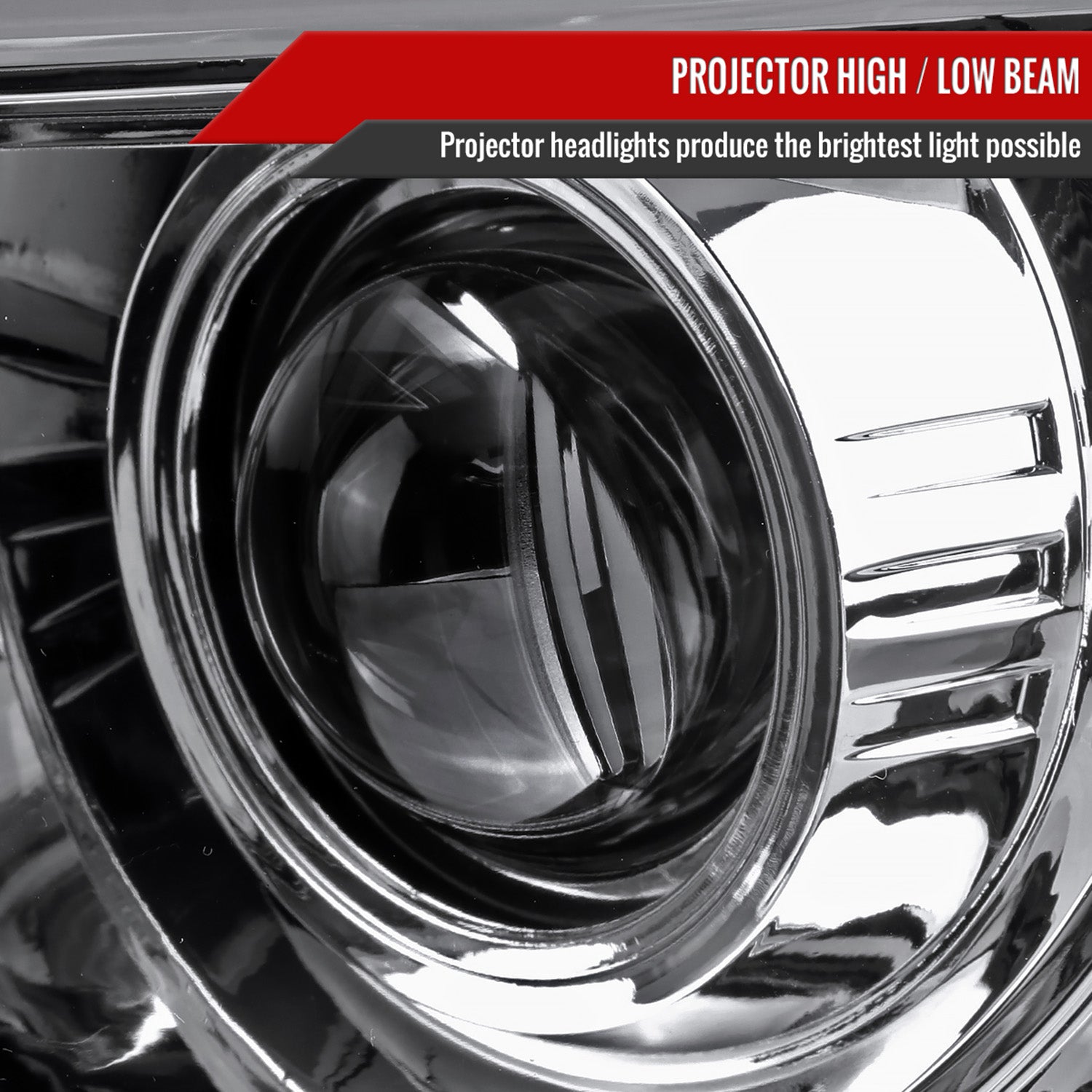 2009-2014 Ford F-150 LED C-Bar Projector Headlights Chrome/Clear Lens