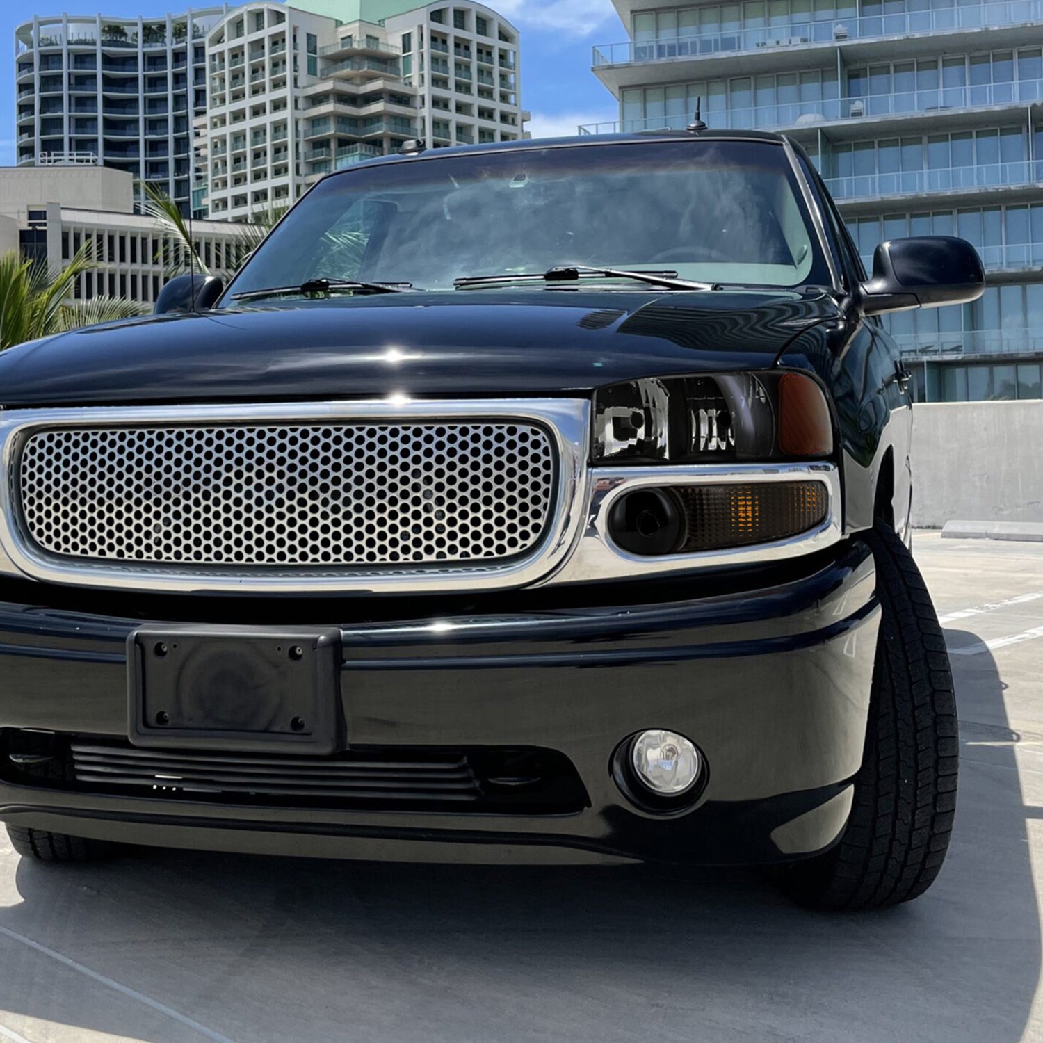 1999-2006 GMC Sierra 1500/2500/3500 Yukon/ XL Headlights&Bumper Lights Smoke