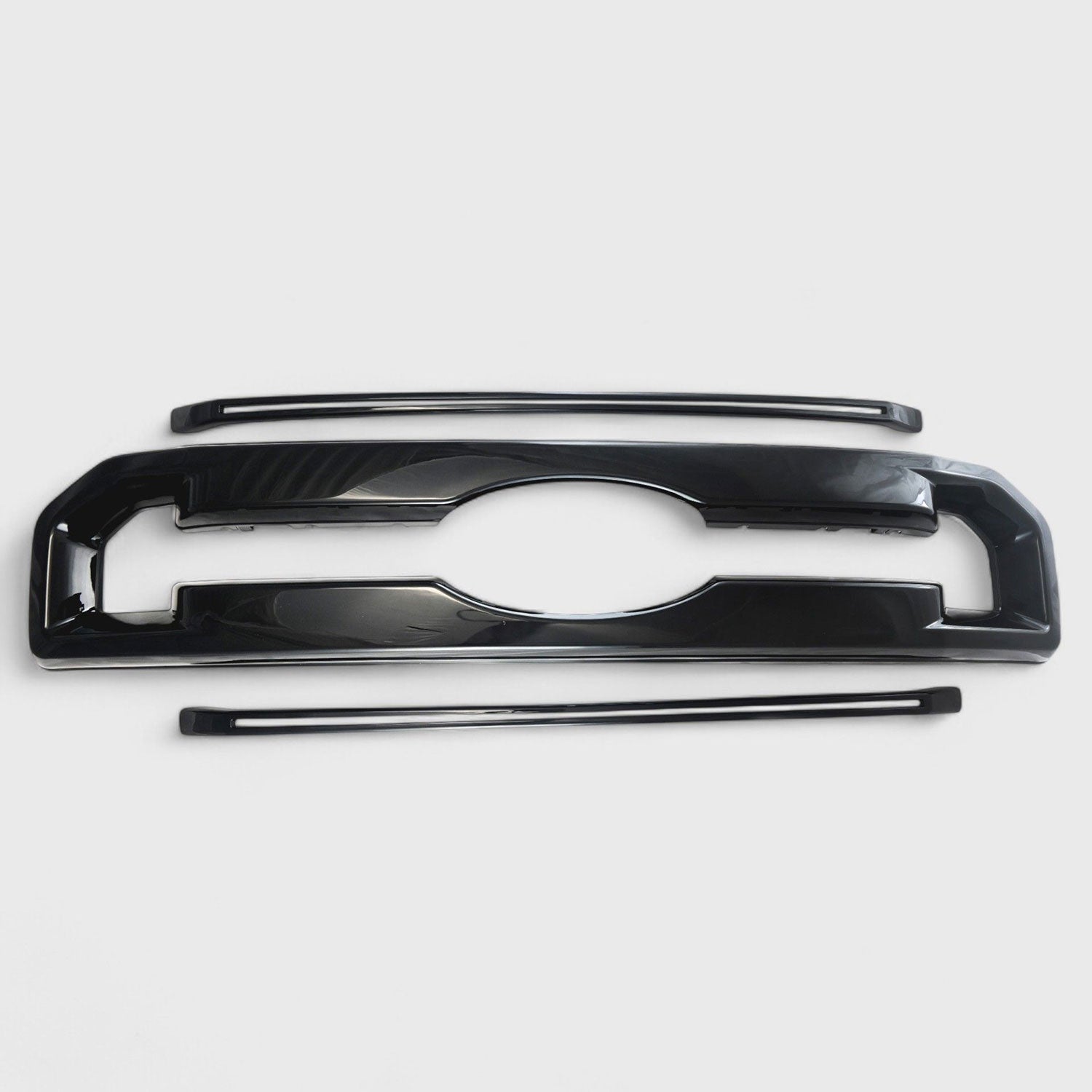 2020-2022 Ford F-250/350 Grille Overlay Gloss Black 3Pcs ABS Plastic
