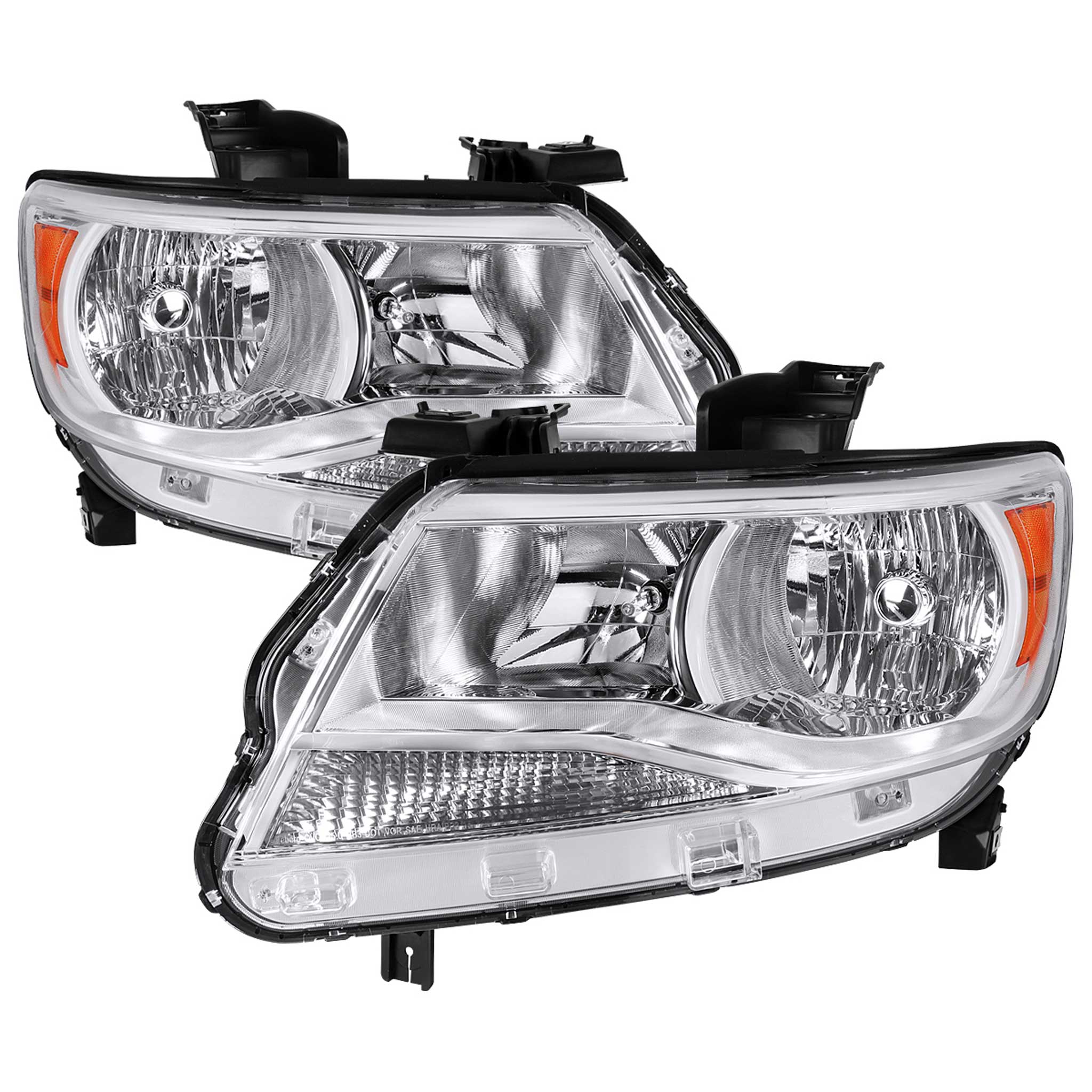 For Chevrolet Colorado 2015-2022 Factory Headlights Chrome Housing Clear Lens