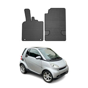 2007-2015 Smart ForTwo Floor Mats Liners Full Set All Weather Rubber Black