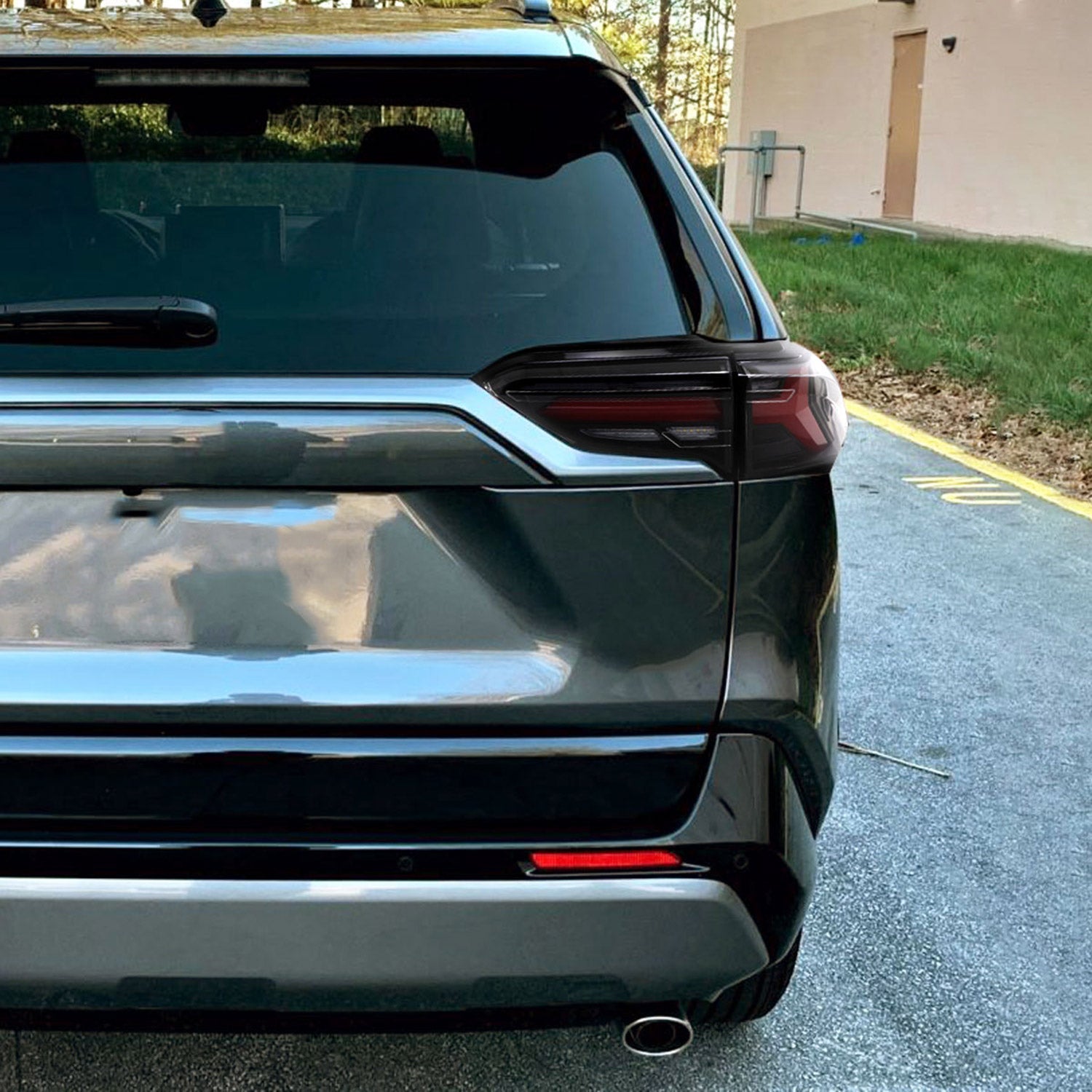 2019-2024 Toyota RAV4 Red LED Bar Signal Tail Lights Matt Black/Clear